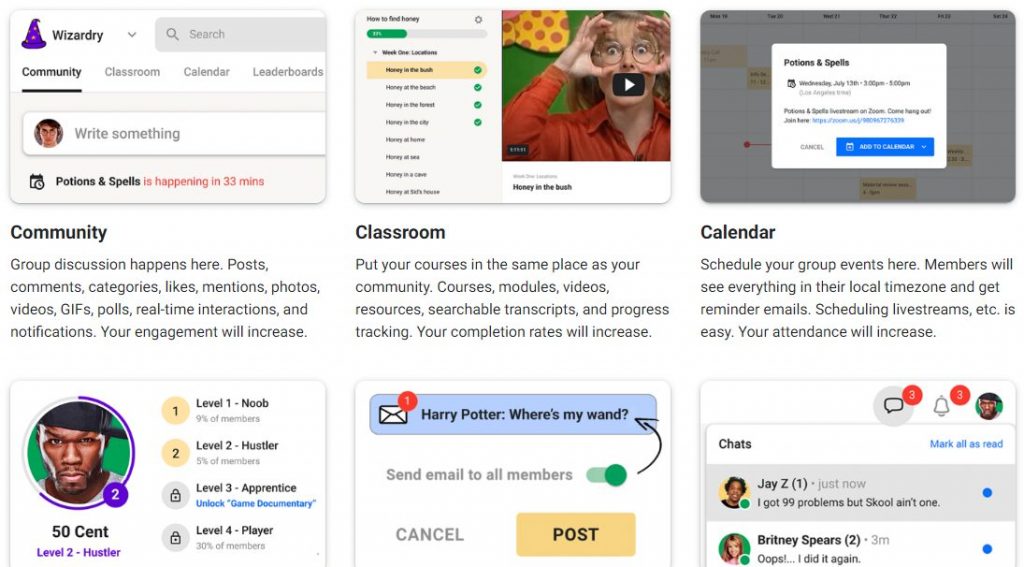 dashboard of skool.com community board