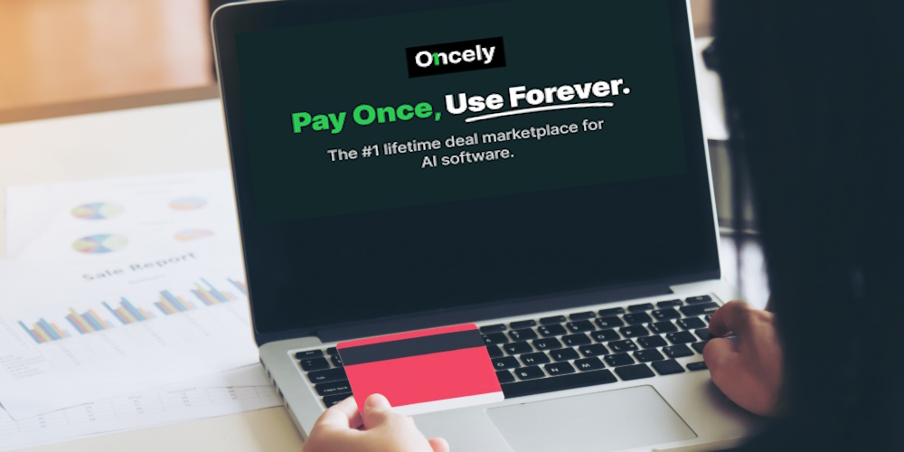 pay only once at oncely.com for ai software